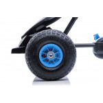 Šľapacia kára LEAN CARS Gokart G18 s nafukovacími kolesami - modrá